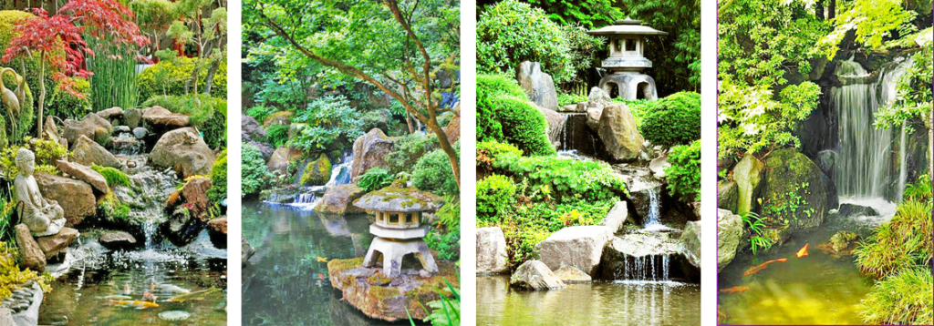 Potoky a vodopády v japonských zahradách, zdroj: Pinterest, wabisabilife.cz